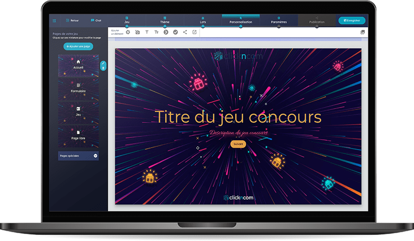 Editeur de jeu pour paramétrer en toute autonomie