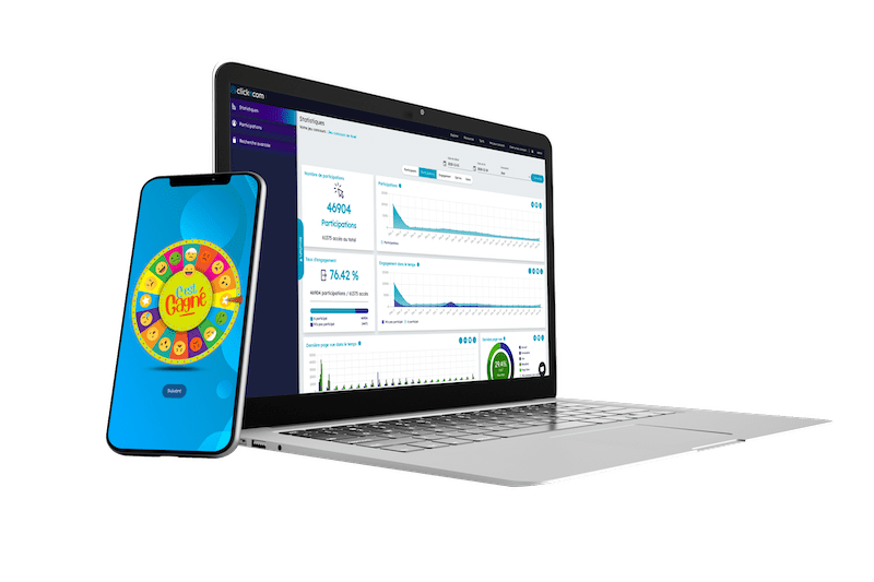 Application clickncom et statistiques